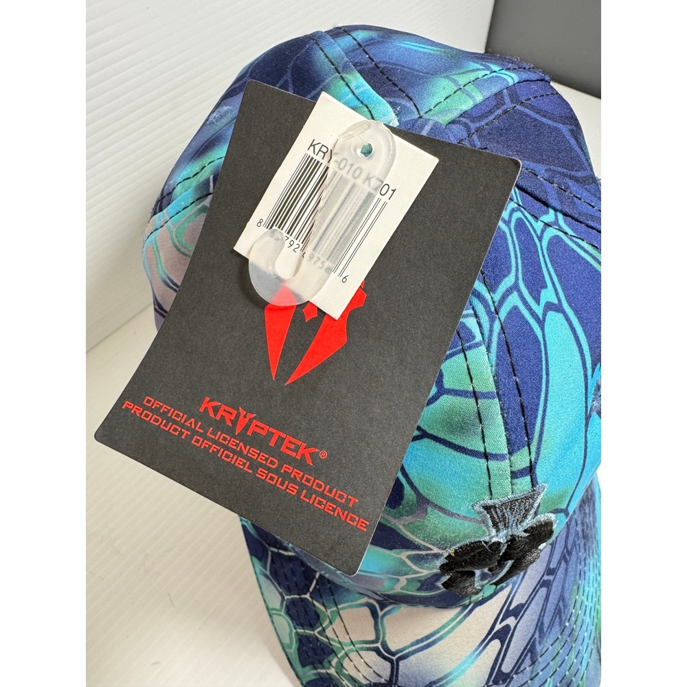 Kryptek‎ Pontus Camo Hat Blue Spartan Logo Adjustable Outdoor Cap New - Picture 2 of 6